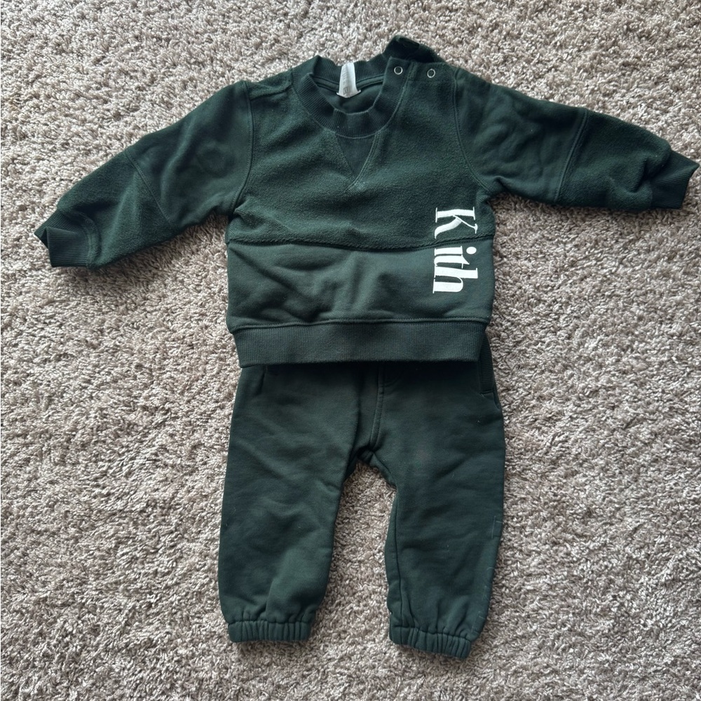 Kith Green Sweatpants Cozy Athletic Joggers